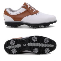 FootJoy eMerge Damen Golfschuhe, WIDE, Weiß / Braun