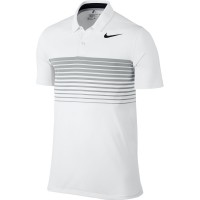 Nike Golf Mobility Speed Stripe Herren Polo, Weiß / Schwarz