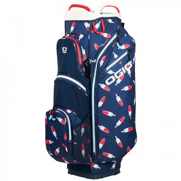 Ogio 2025 All Elements Silencer Waterproof Cartbag / Golfbag, Rocket Pop