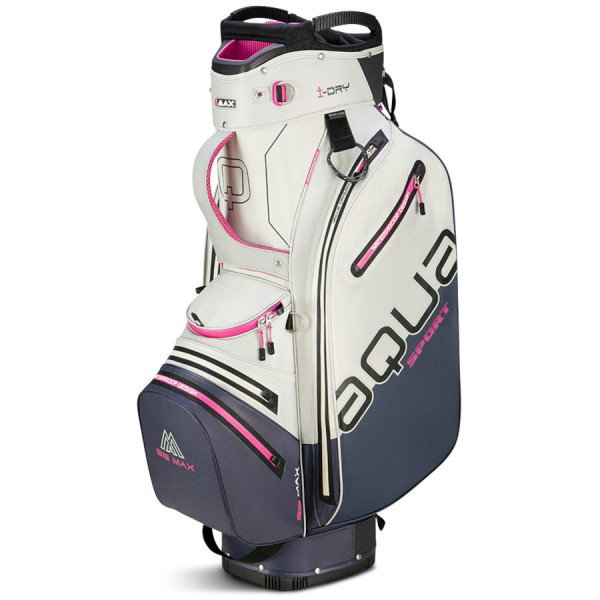 Big Max 2025 Aqua Sport 4 Waterproof Damen Cartbag, Offwhite / Stahlblau / Fuchsia