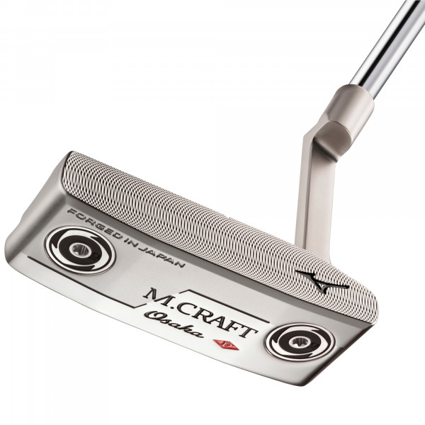 Mizuno M-Craft OSAKA P Putter, Plumber's Neck, Chrome, Rechtshand, 34 Inch Länge