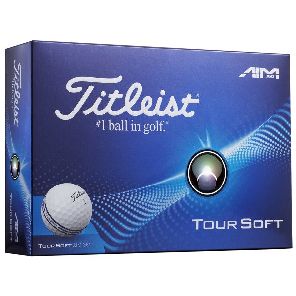 Titleist Tour Soft 2025 Golfbälle, AIM 360, 12 Stück