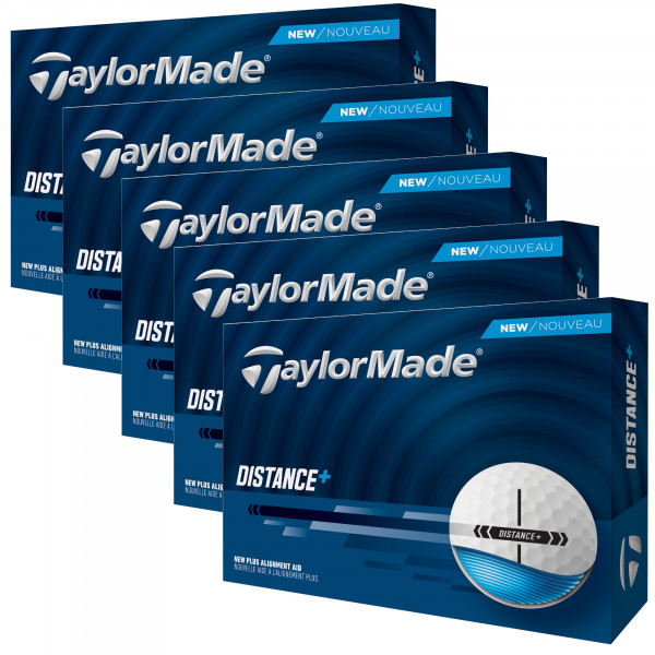 Taylor Made 2025 Distance+ Golfbälle, Vorteilspack, 60 Stück
