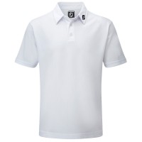 FootJoy Pique Solid Herren Golfshirt, Weiß
