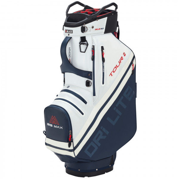 Big Max Dri Lite Tour 2 Waterproof Cartbag, Weiß / Navy