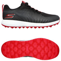 Skechers Max Bolt Herren Golfschuhe, Schwarz / Rot