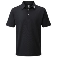 FootJoy Pique Solid Herren Golfshirt, Schwarz