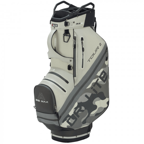 Big Max Dri Lite Tour 2 Waterproof Cartbag, Grau / Camouflage