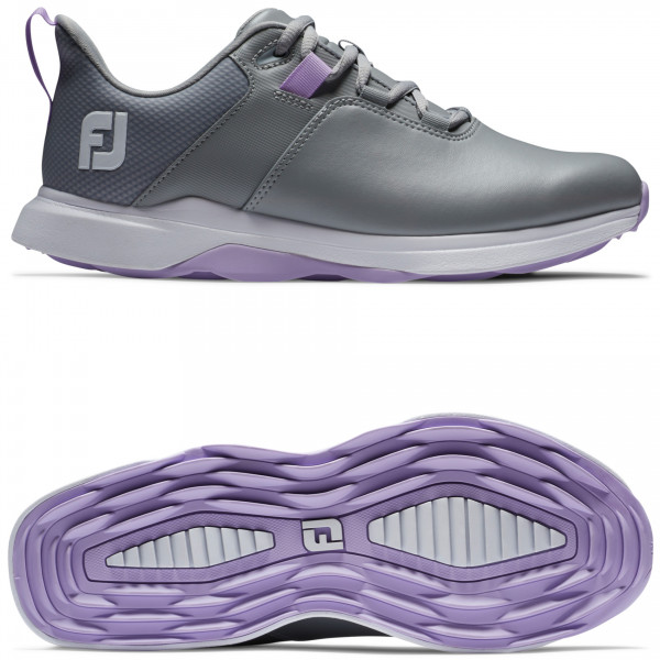 FootJoy Pro Lite Damen Golfschuhe, Grau / Lila / Weiß