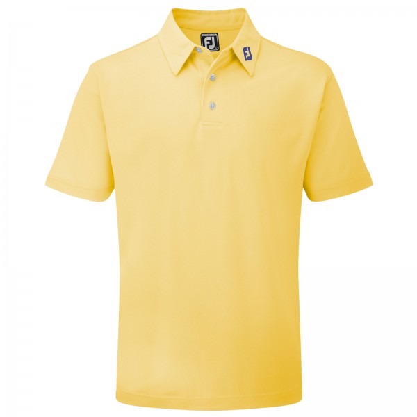 FootJoy Pique Solid Herren Golfshirt, Gelb