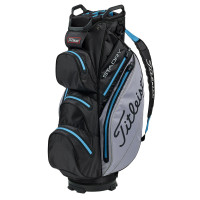 Titleist StaDry Waterproof Cartbag, Schwarz / Silber / Blau