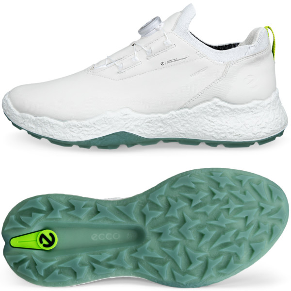 Ecco 2026 Biom H5.2 BOA Herren Golfschuhe, Weiß / Grün