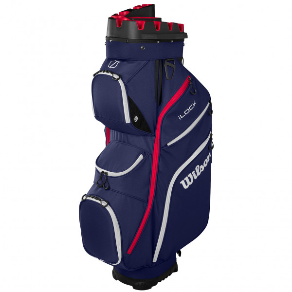 Wilson Staff 2025 I-LOCK 4 Cartbag, Navy / Weiß / Rot