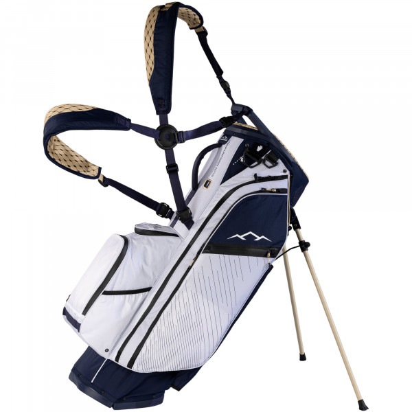 Sun Mountain 2026 H2NO 14-Way Waterproof Hybrid Standbag, Navy / Gold / White