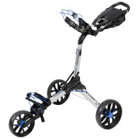 Bag Boy NITRON Auto-Open 3-Rad Golftrolley, Weiß / Blau