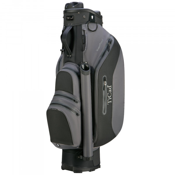 TiCad QO 9 Premium Waterproof Cartbag, Grau / Schwarz