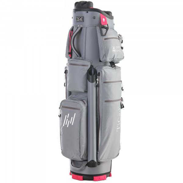 TiCad QO9 Classic 2026 Waterproof Damen Cartbag, Silbergrau / Pink