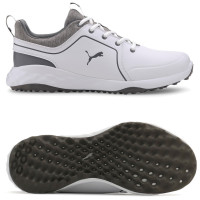 Puma Grip Fusion 2.0 Herren Golfschuhe, Weiß / Grau