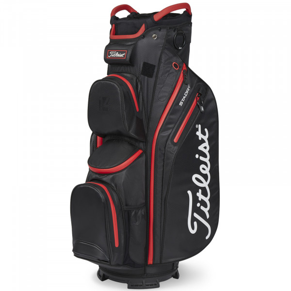 Titleist 2025 Cart 14 StaDry Waterproof Cartbag, Schwarz / Rot