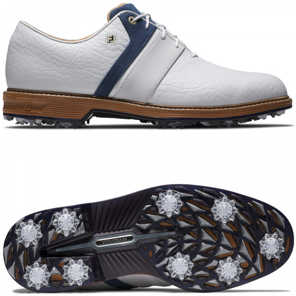 FootJoy Premier Series Packard LX Herren Golfschuhe, Weiß / Blau / Braun