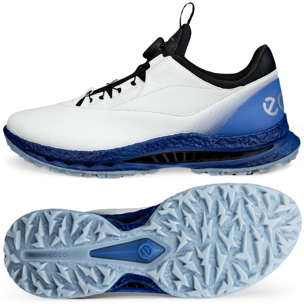 Ecco Biom C5 GTX BOA Herren Golfschuhe, Weiß / Schwarz / Blau