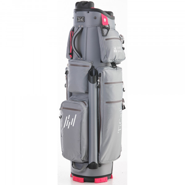 TiCad QO9 Classic 2026 Waterproof Damen Cartbag, Silbergrau / Pink