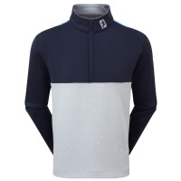 FootJoy Jersey Knit Chill Out Herren Pullover, Navy / Hellgrau / Hellblau