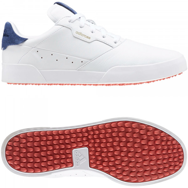 Adidas Adicross Retro Herren Golfschuhe, Weiß / Blau