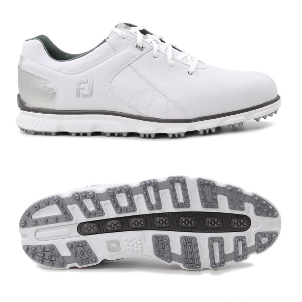 FootJoy Pro SL Herren Golfschuhe, WIDE, Weiß / Silber