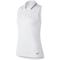 Nike Golf Dri-Fit Damen Polo, Ärmellos, Weiß
