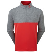 FootJoy Jersey Knit Chill Out Herren Pullover, Grau / Rot / Weiß