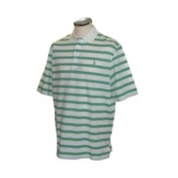 Ralph Lauren Polo Golf Herren Polohemd, gestreift, Weiß / Grün