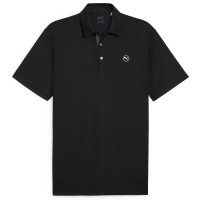 Puma Golf Herren Solid Polo, Schwarz