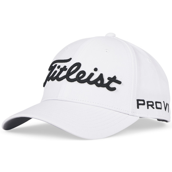 Titleist 2026 Tour Performance Herren Cap, Weiß / Schwarz