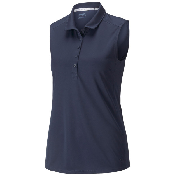 Puma Golf Gamer Damen Kurzarm Polo, Navy