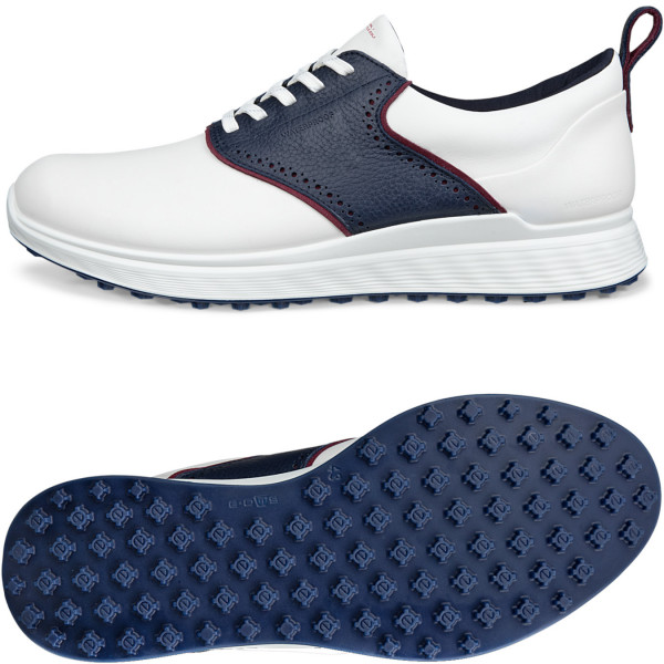 Ecco S-Casual Herren Golfschuhe, Weiß / Marine