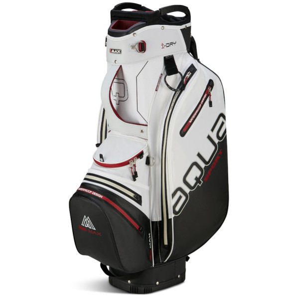 Big Max 2025 Aqua Sport 4 Waterproof Cartbag, Offwhite / Schwarz / Merlot