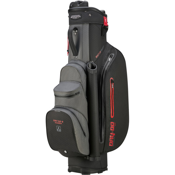 Bennington 2025 DRY Quiet Organizer 9 (QO 9) Waterproof Cartbag, Black / Canon Grey / Red
