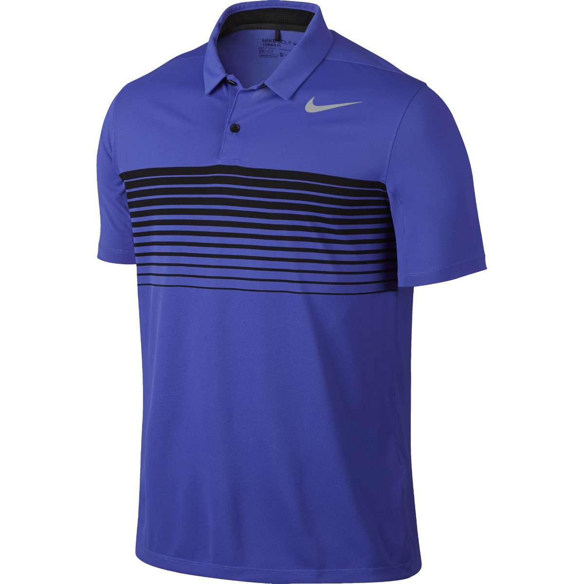 Nike Golf Mobility Speed Stripe Herren Polo Blau Schwarz