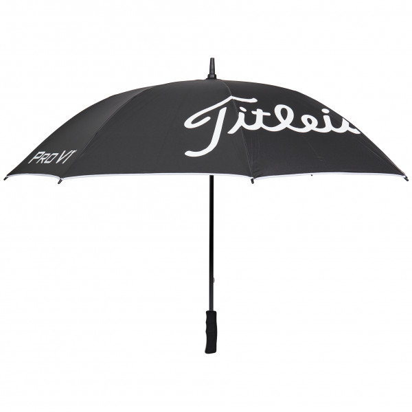 Titleist Tour Lightweight UV Single Canopy Golf Regenschirm, Schwarz