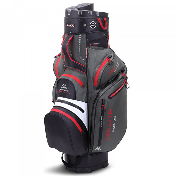 Big Max Dri Lite Silencio 2 Cartbag, Grau / Schwarz / Rot / Weiß