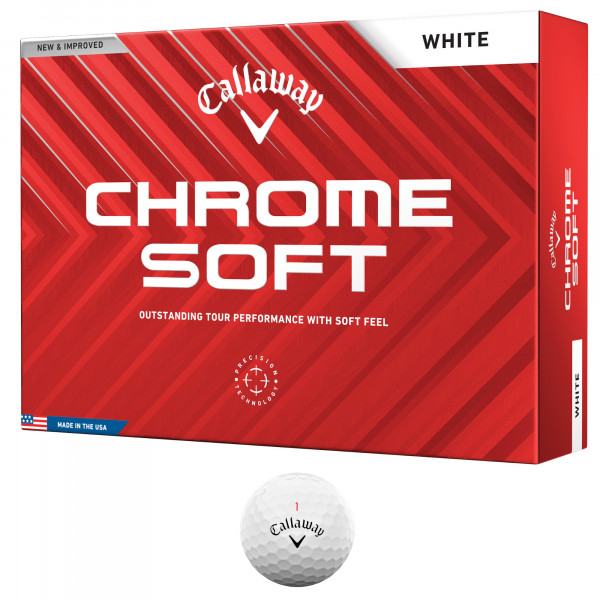 Callaway 2025 Chrome Soft Golfbälle, 12 Stück