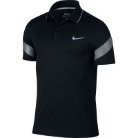 Nike Golf Major Moment FF Commander Herren Polo, Schwarz / Silber