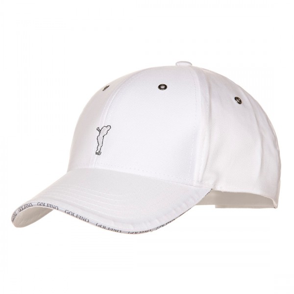 Golfino Cotton Twill Herren Golf Cap, Weiß