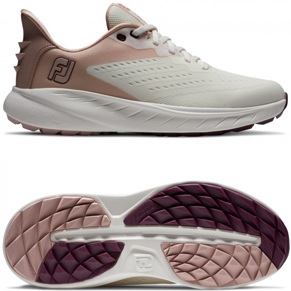 FootJoy 2024 Flex XP Damen Golfschuhe, Peach / Beige / White