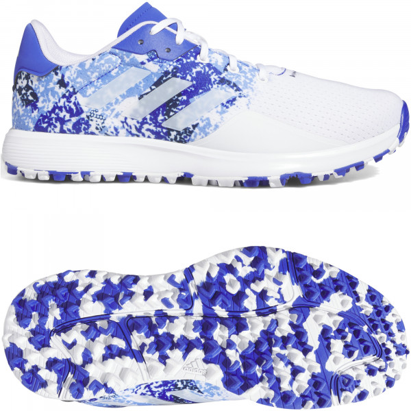 Adidas S2G SL 2023 Herren Golfschuhe, Weiß / Blau