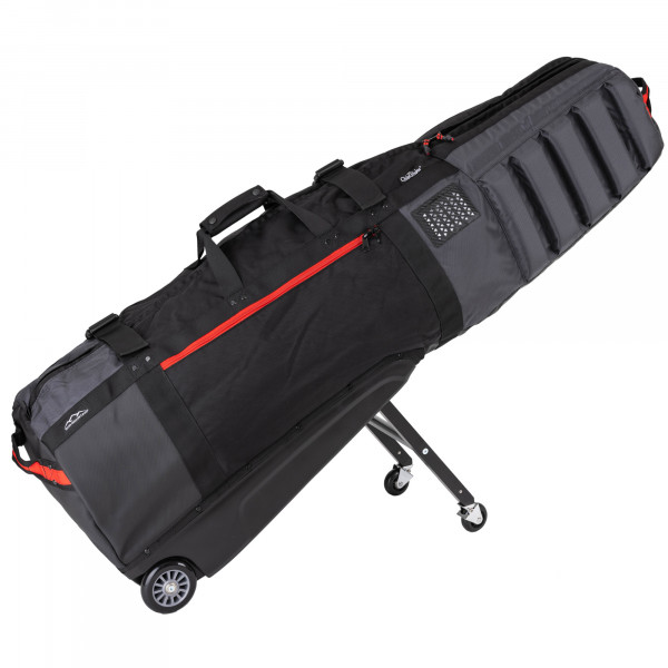 Sun Mountain Club Glider Meridian Travelcover / Golf Reisetasche, Schwarz / Grau / Rot