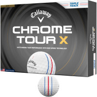 Callaway 2026 Chrome Tour X Triple Track Golfbälle, Weiß, 12 Stück