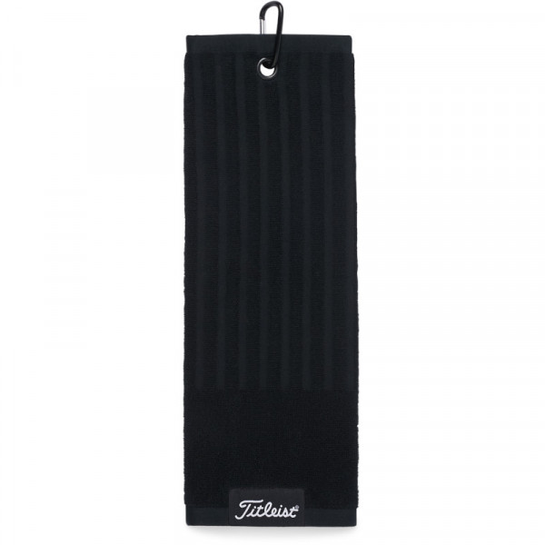 Titleist Players Tri-Fold Golf Schlägertuch / Handtuch, Schwarz