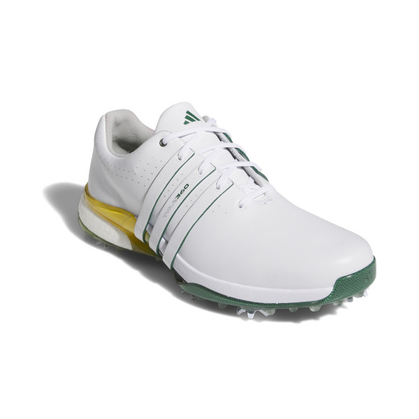 Adidas 2025 Tour 360 Herren Golfschuhe, Weiß / Gelb / Grün